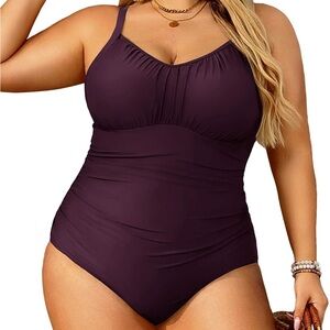 Women's Purple One-Piece Swimsuit 18W